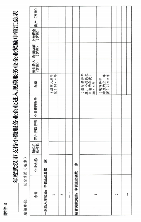 武漢市小微服務(wù)業(yè)企業(yè)進(jìn)人規(guī)模服務(wù)業(yè)企業(yè)獎(jiǎng)勵(lì)政策實(shí)施細(xì)則